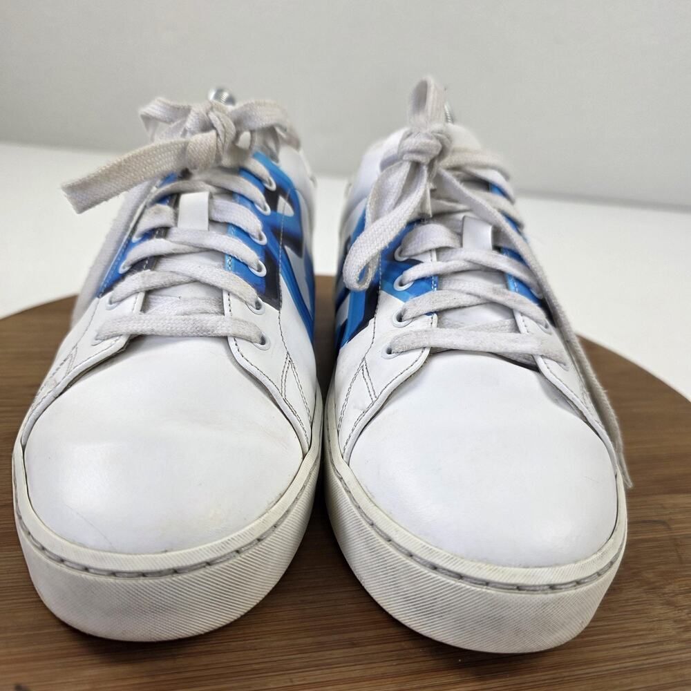 Burberry Shoes Womens Size 38.5 Leather Low Top Made in Italy Sneakers - Picture 6 of 16